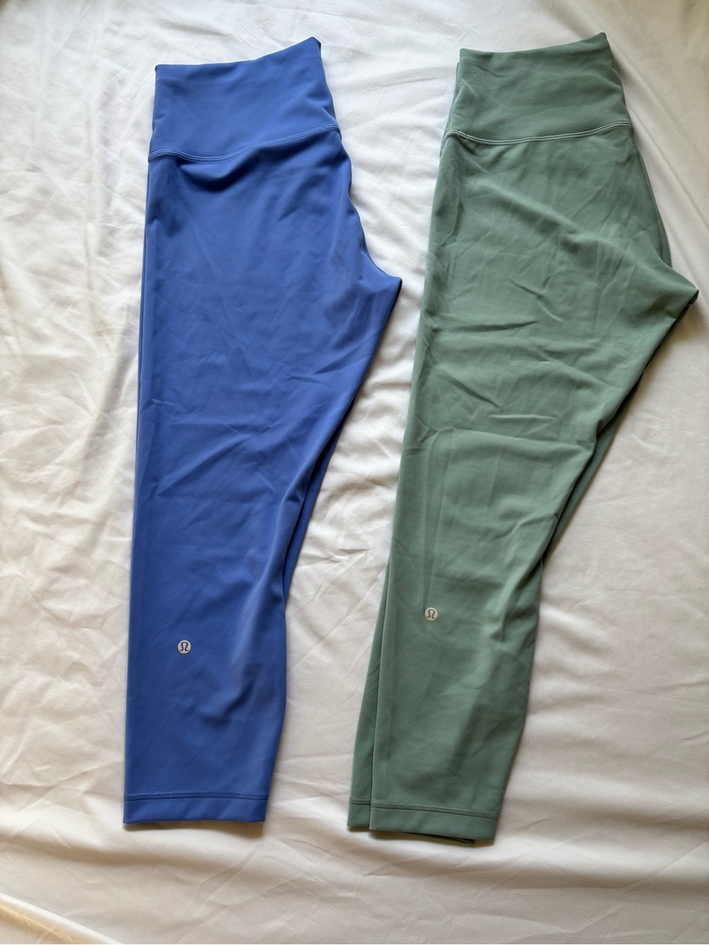 lululemon NWOT Size 14 Leggings - Blue and Green and L-XL top Bundle